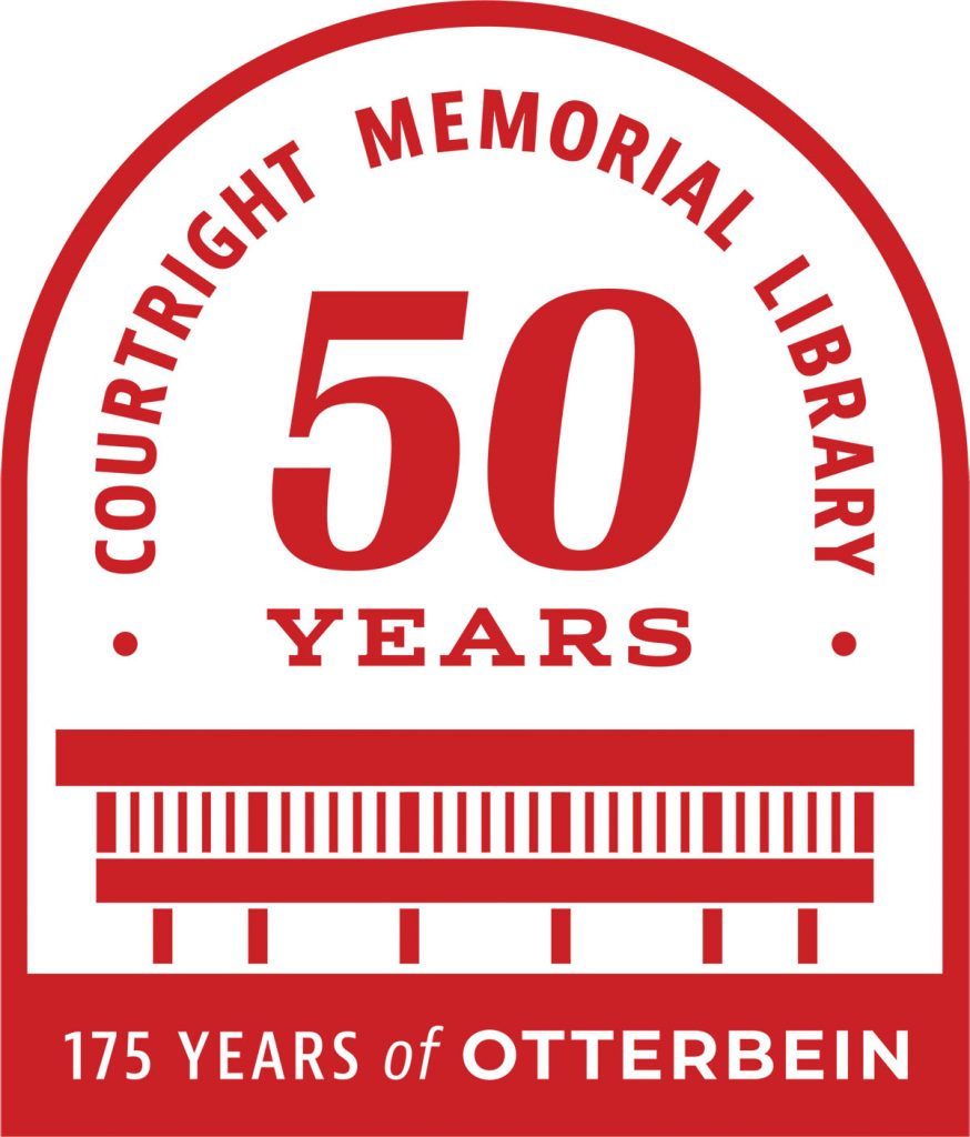 50thbadge Red Library
