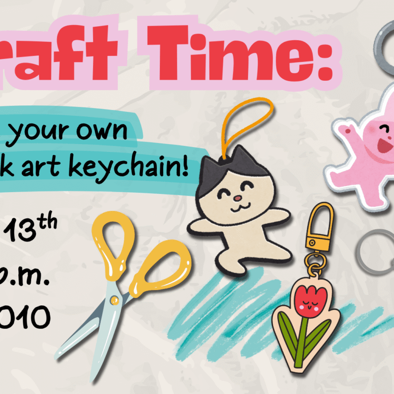 Craft Time: Shrink Art banner featuring little shrink art keychain examples.