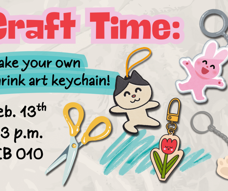 Craft Time: Shrink Art banner featuring little shrink art keychain examples.