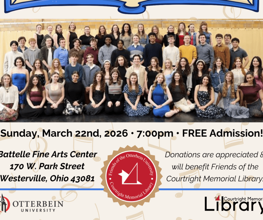 Otterbein Singers 2026 Flyer // Features a portion of the Otterbein Singers 2026 student performers // Text reads, 