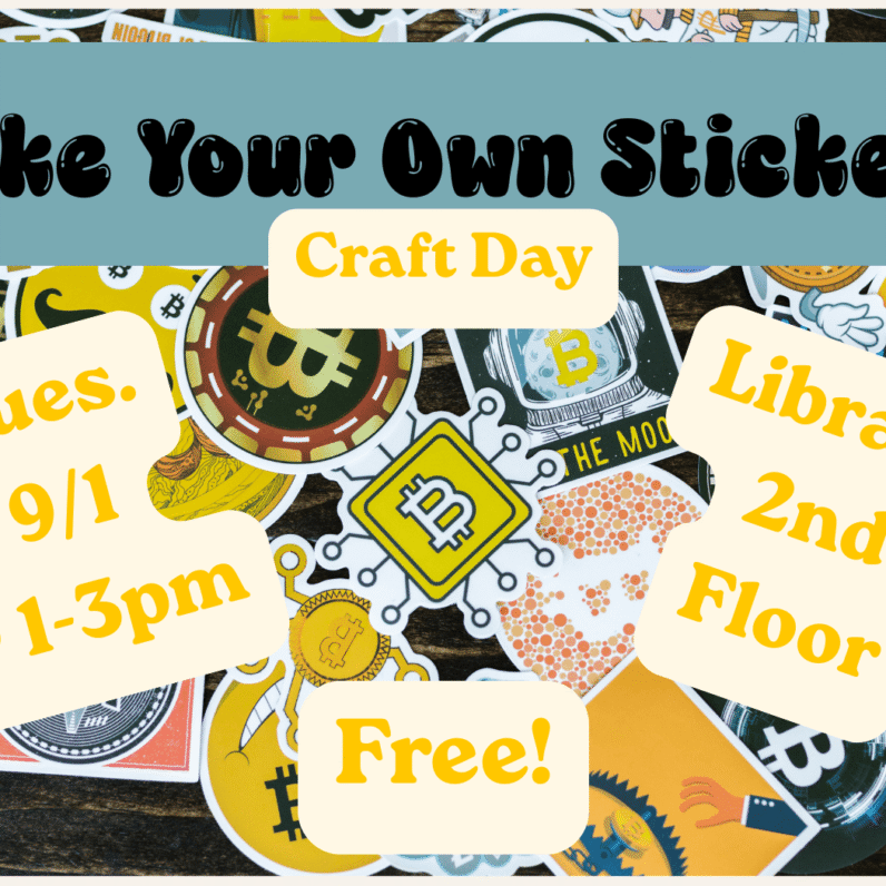 [Image Description: Variety of stickers spread out on wooden tabletop. Text reads: 