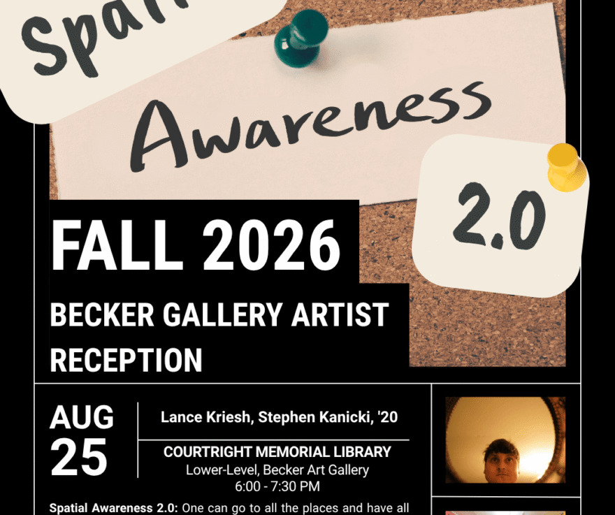 [Image Description: corkboard with the art gallery title 