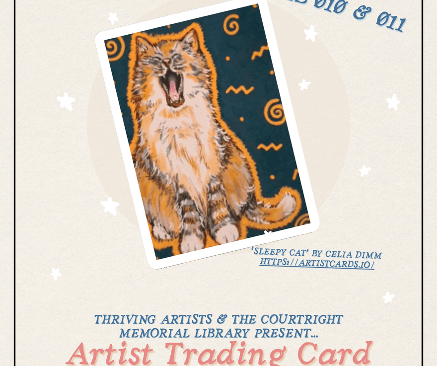 [Image description: artist trading card example, 