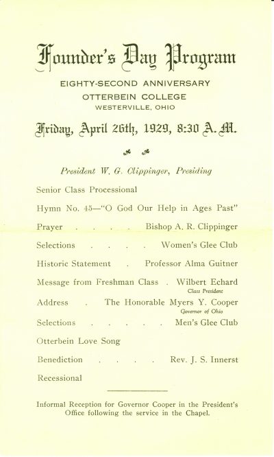 1890 Founders Day Program