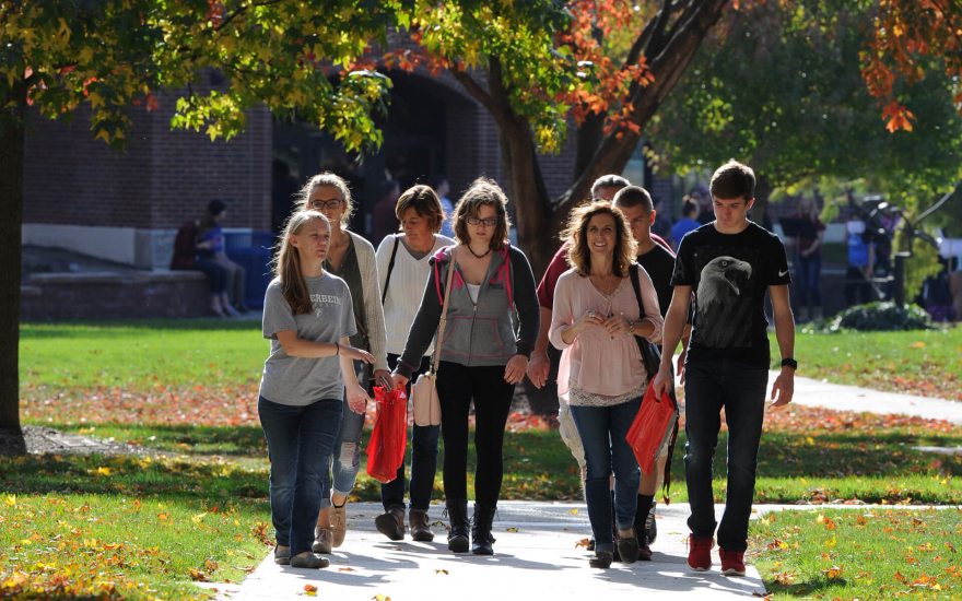 Prospective Students and Their Parents on a Campus Tour