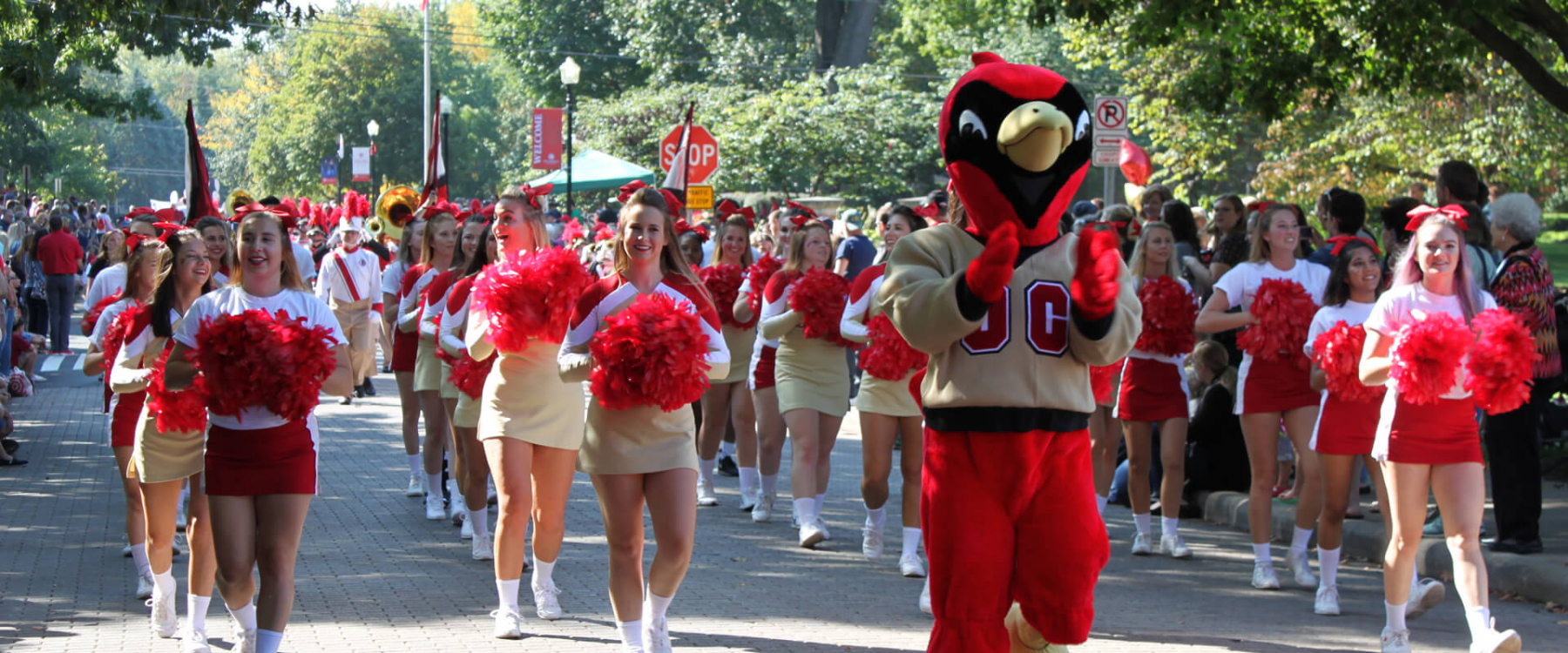 Cardy and Cheer Squad in Parade