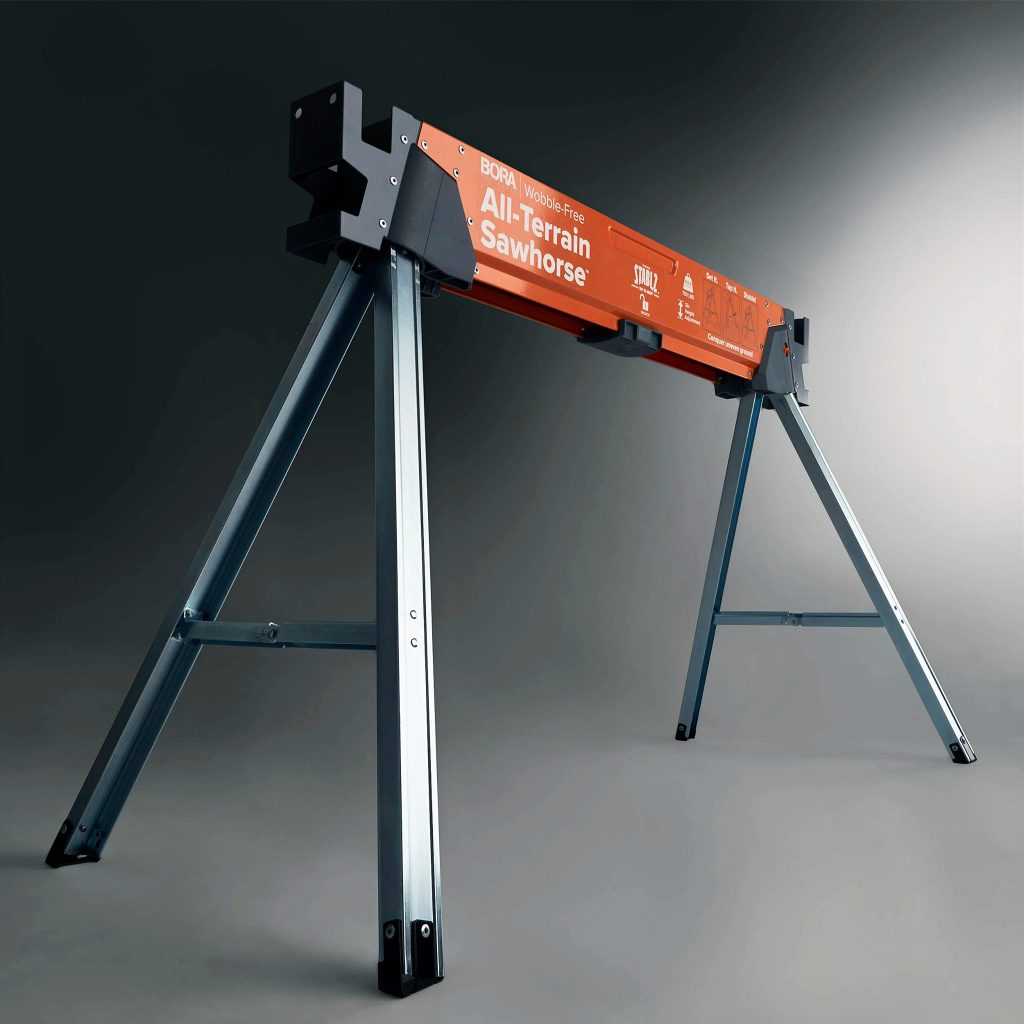 BORA PM-4520 All-Terrain Sawhorse featuring STABLZ Tap to Adapt Technology