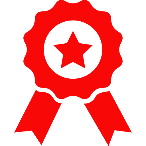 Prize Badge With Star And Ribbon