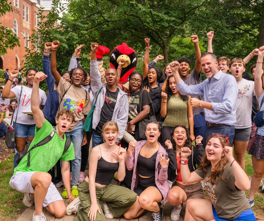 Student With President Comerford