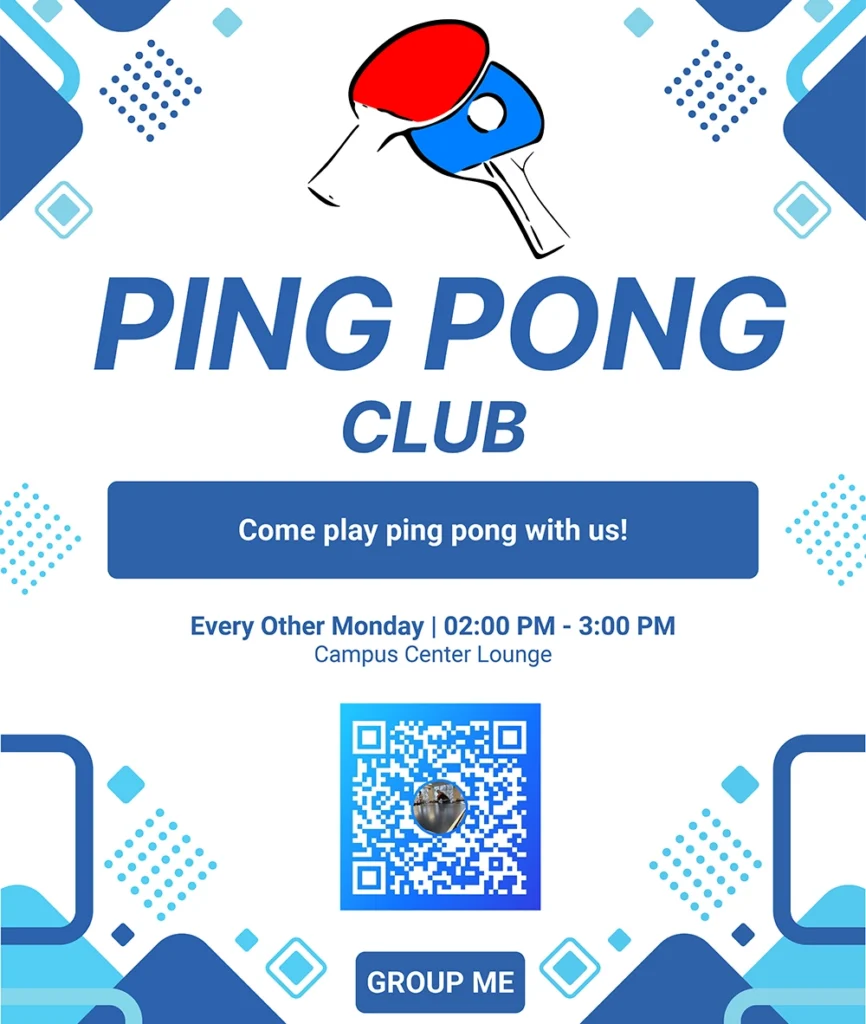 Ping Pong Club Poster