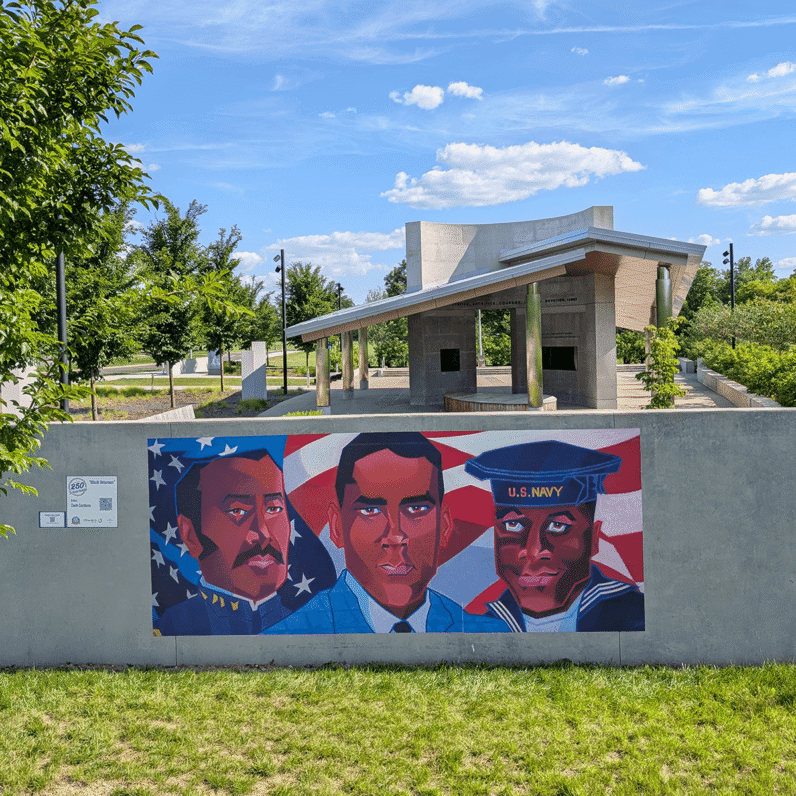 USA Black Soldiers Vinyl Murals Made By Otterbein University Maker Space Installed In A Wall