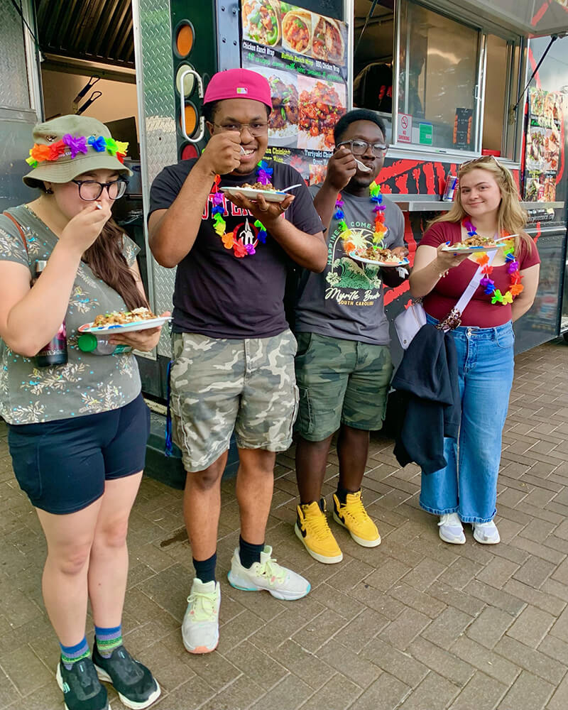 Otterbein Student Group Photo Of Having Food In Pride Celebration Month