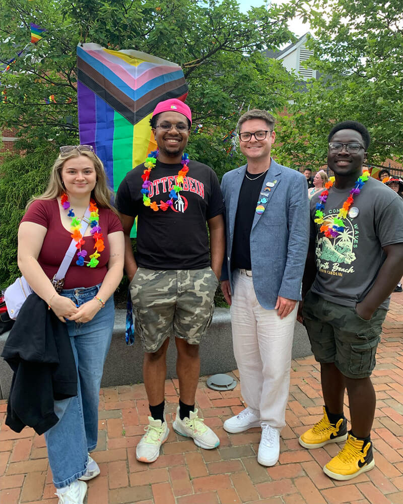 Otterbein Students Group Photo In Pride Celebration Month